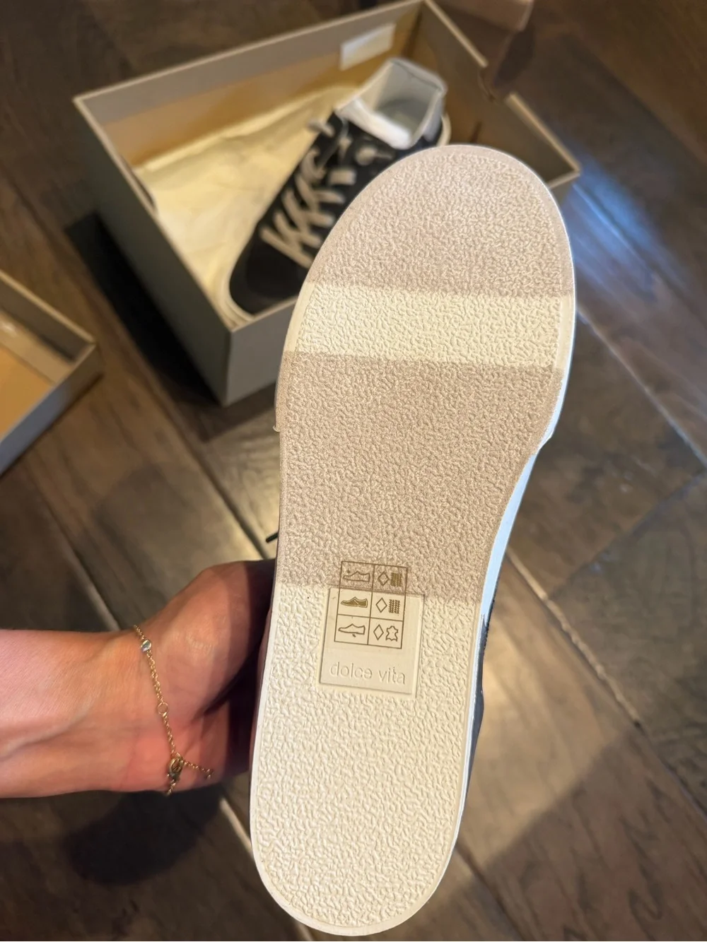 Dolce Vita Black Glitter Low-Top Sneaker
